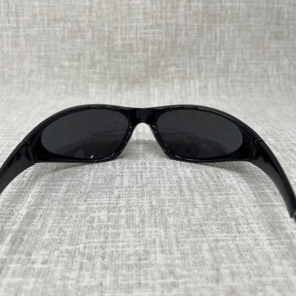 Vintage Y2K Harley-Davidson Flame Wrap Sunglasses Black Smoke Lenses Unisex OS